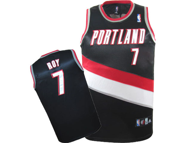 NBA Portland Trail Blazers 7 Brandon Roy Authentic Black Jersey